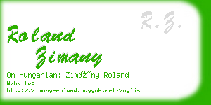 roland zimany business card